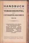 Handbuch der öffentlichen Verkehrsmittel mit Lieferanten-Nachweis. 1951/52.