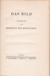 Boetticher,H.v.:Das Bild.