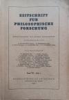 SCHISCHKOFF, G. (Hrsg.): ZEITSCHRIFT FÜR PHILOSOPHISCHE FORSCHUNG.