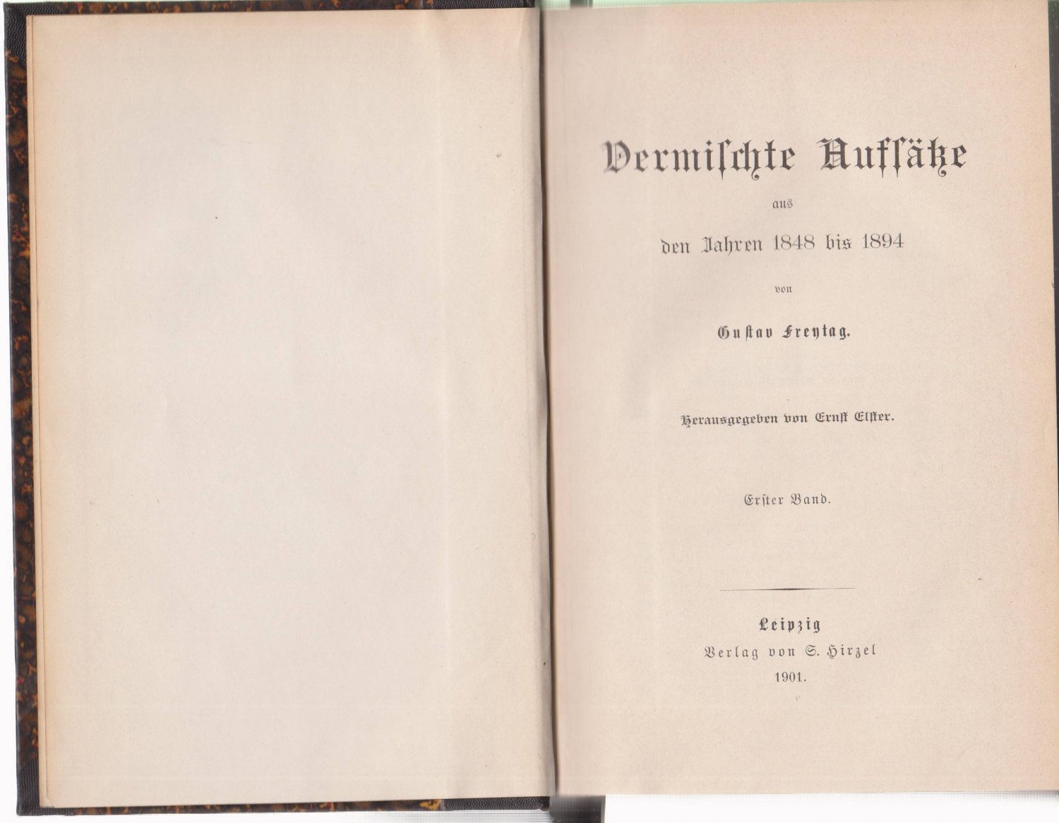 FREYTAG, Vermischte Aufsätze aus den Jahren 1848 bis 1894. (2 Bände).