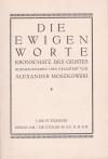 Moszkowski,A.:Die ewigen Worte