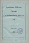 BUECK, Verhandlungen, Mittheilungen und Berichte des Centralverbandes deutscher