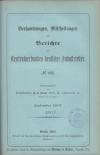 BUECK, Verhandlungen, Mittheilungen und Berichte des Centralverbandes deutscher