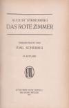 STRINDBERG, Das rote Zimmer.