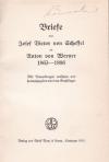 Briefe von Josef Victor von Scheffel an Anton von Werner. 1863-1886.