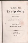 RAUMER, Historisches Taschenbuch. Dritte (3.) Folge. Vierter (4.) Jahrgang.