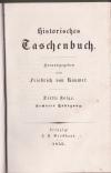 RAUMER, Historisches Taschenbuch. Dritte (3.) Folge. Sechster (6.) Jahrgang.